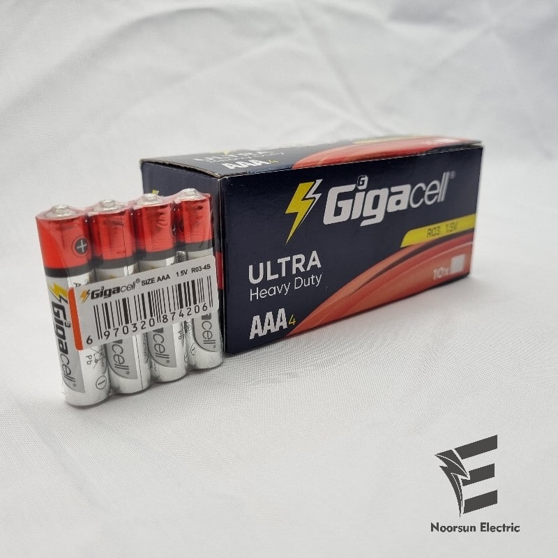 nshi3 باتری نیم قلمی 4 عددی مدل Ultra Heavy Duty گیگاسل Gigacell - تصویر 1